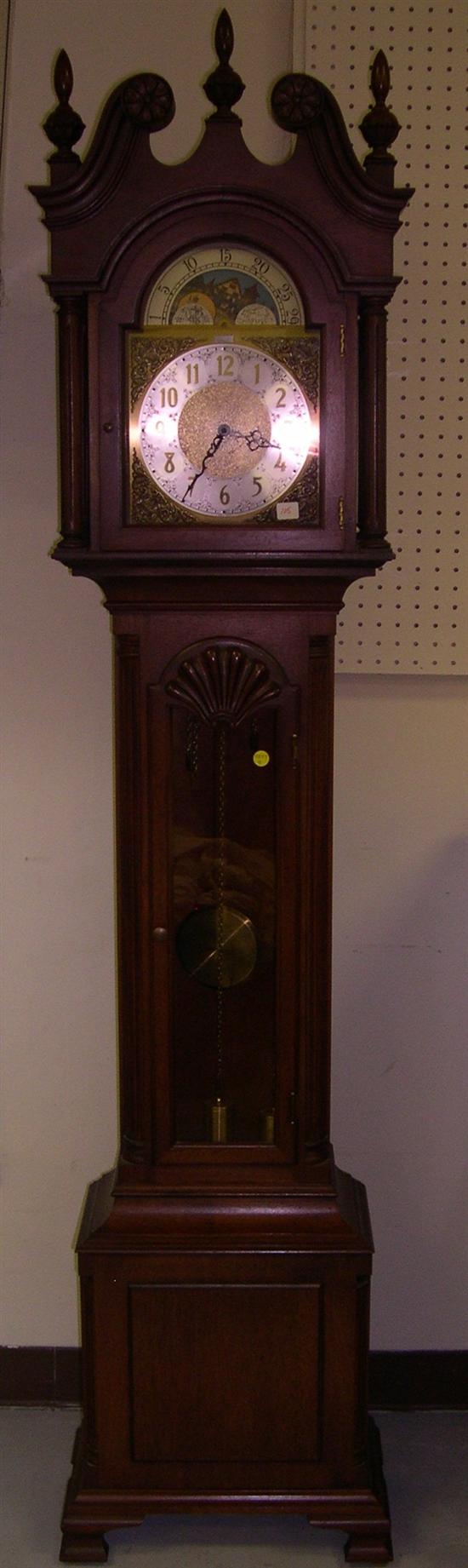 Appraisal: Contemporary grandmother clock with weights and pendulum marked Colonial approx