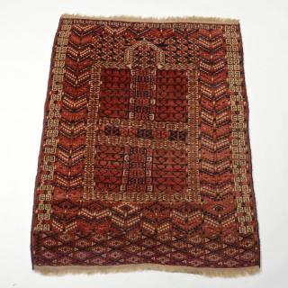 Appraisal: Tekke Turkoman rug approx ' x ' th c typical