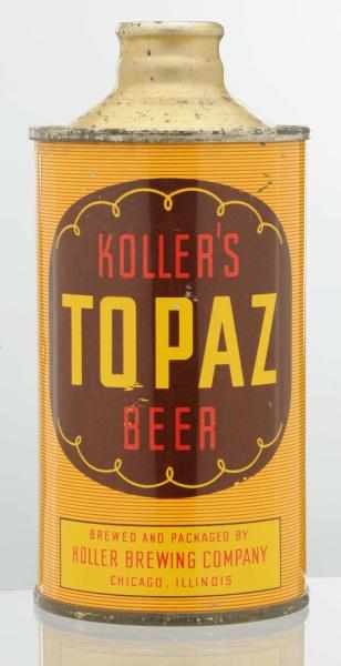 Appraisal: Koller's Topaz Beer J Spout Beer Can - Very clean