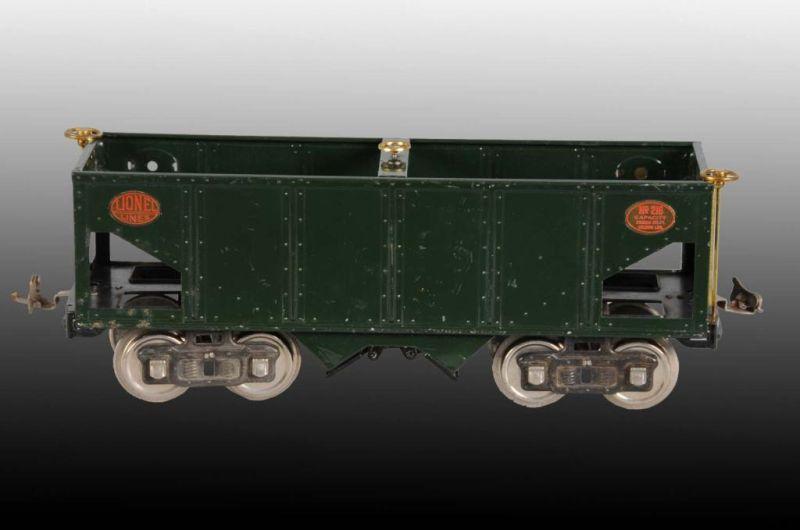 Appraisal: Lionel Standard Gauge No Hopper Car Description Dark green plated-version