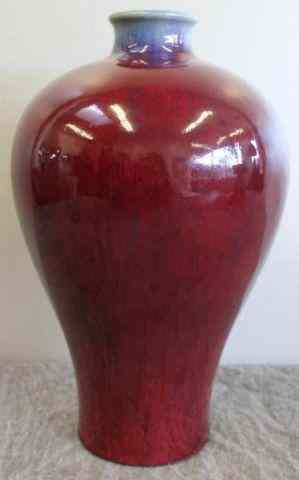 Appraisal: Asian Sang De Boeuf Vase From a Yonkers NY estate