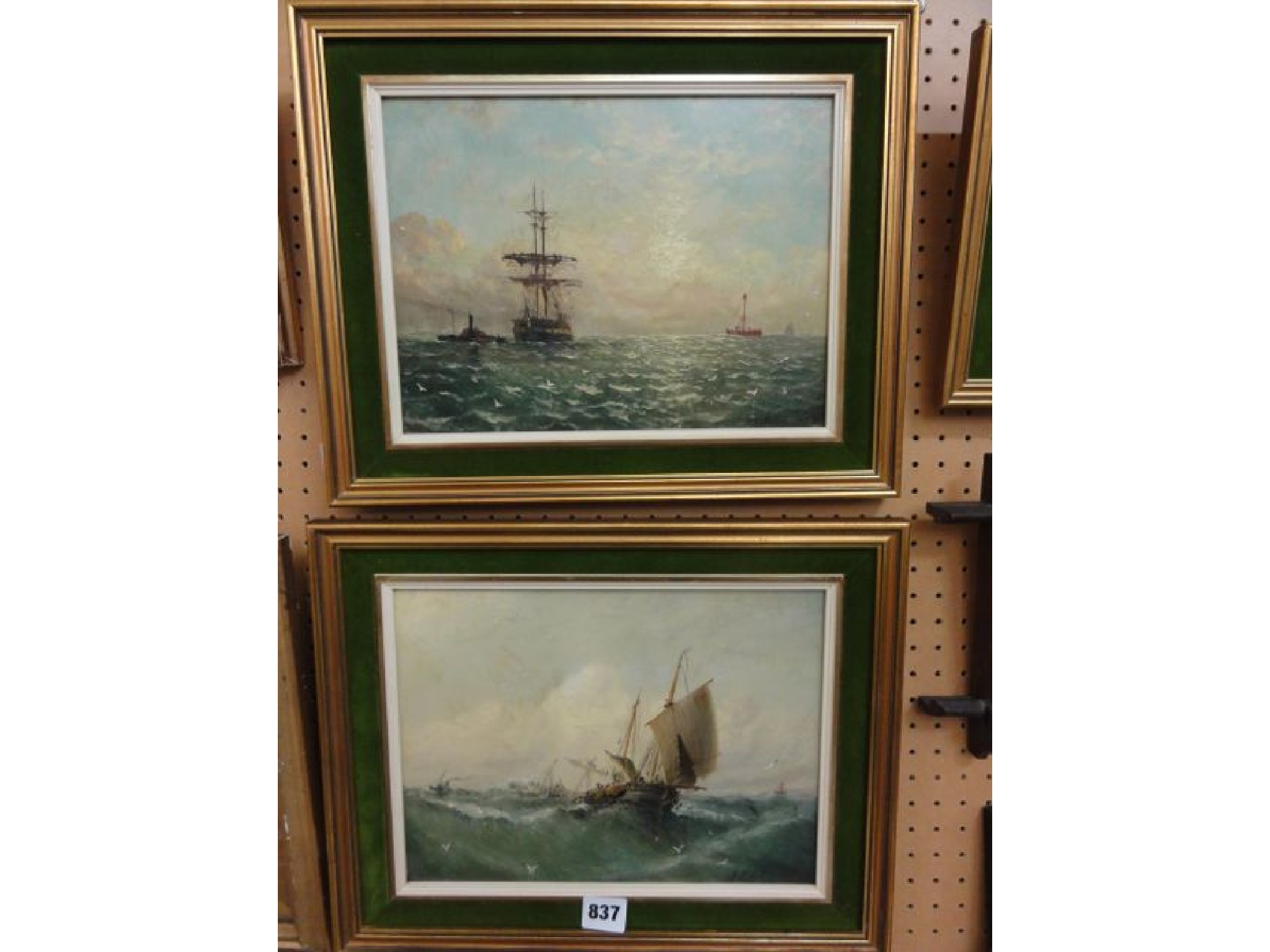 Appraisal: A pair of th century oil paintings on board by