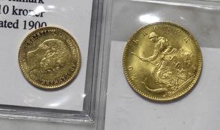 Appraisal: Lot of Denmark Christian IX gold coins Lot of Denmark