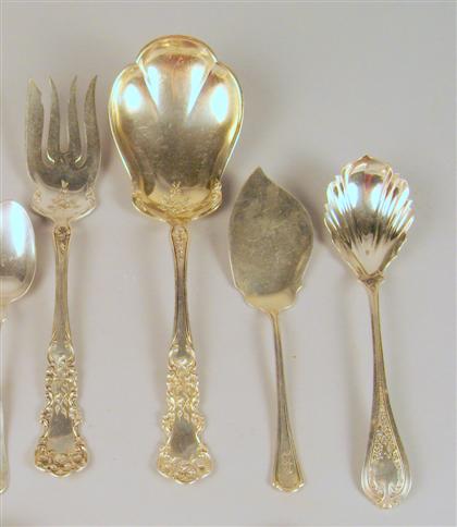 Appraisal: Assorted American sterling silver serving pieces late th early th