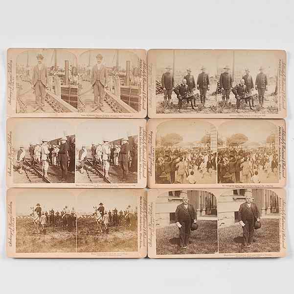 Appraisal: Group of Stereoviews of Spanish American War Officers Including Admiral