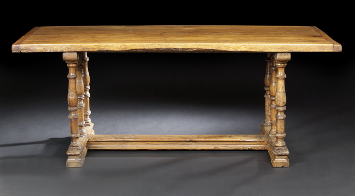 Appraisal: Provincial Oak Refectory Table mid- th century the rectangular top