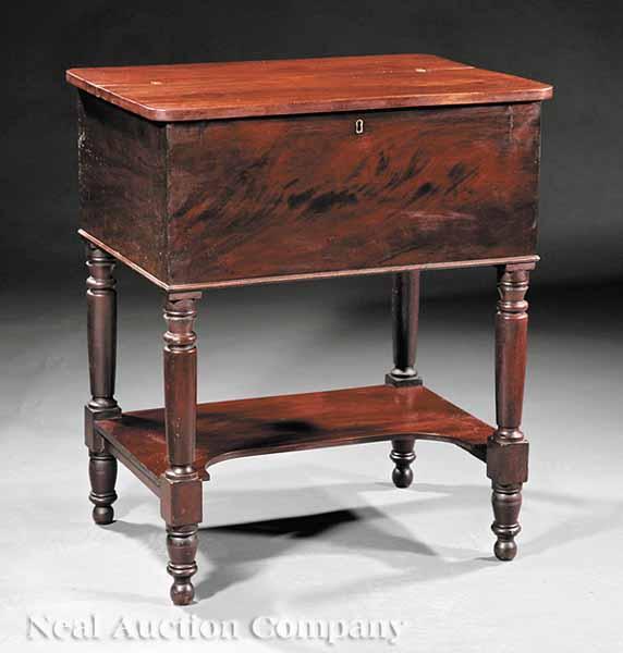 Appraisal: An American Mahogany Sugar or Valuables Chest c Philadelphia the