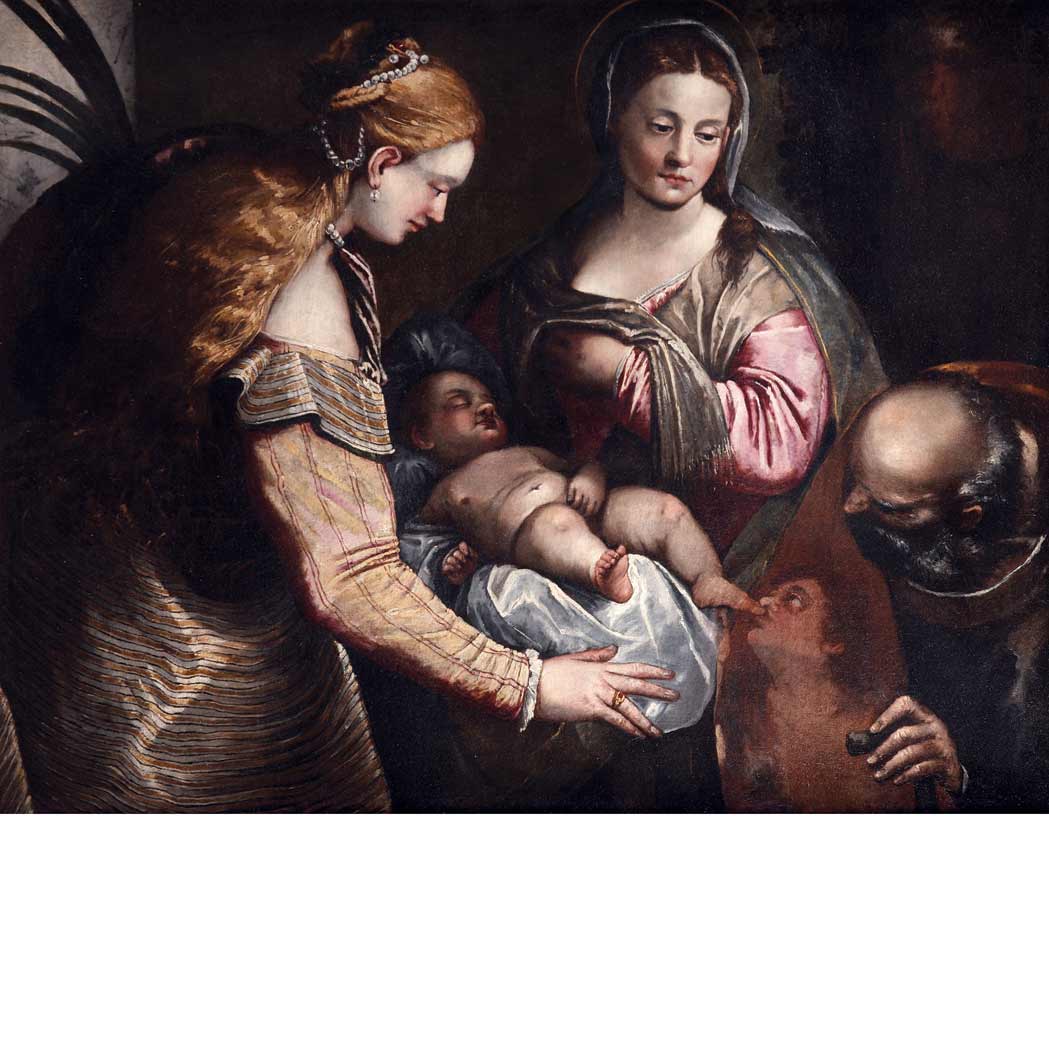 Appraisal: After Paolo Veronese The Holy Family with Saint Barbara and