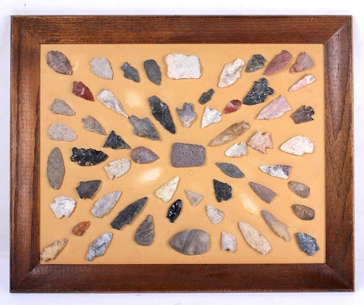 Appraisal: Native American Arrowhead Artifacts Collection For your consideration in this