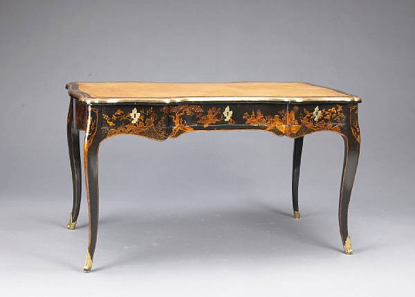 Appraisal: A Louis XV style gilt bronze mounted parcel gilt and