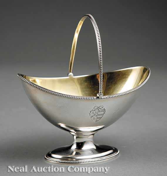 Appraisal: A George III Sterling Silver Sugar Basket maker WA possibly