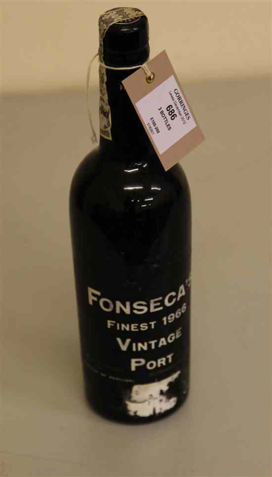 Appraisal: Three bottles including one Fonseca Oporto bottled base of neck