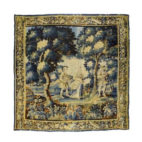 Appraisal: VERDURE TAPESTRY early Baroque France th century Depicting figures carrying