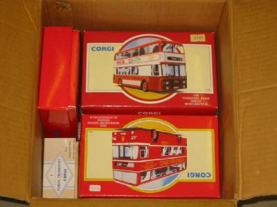 Appraisal: Ten various Corgi bus and coach models boxed E