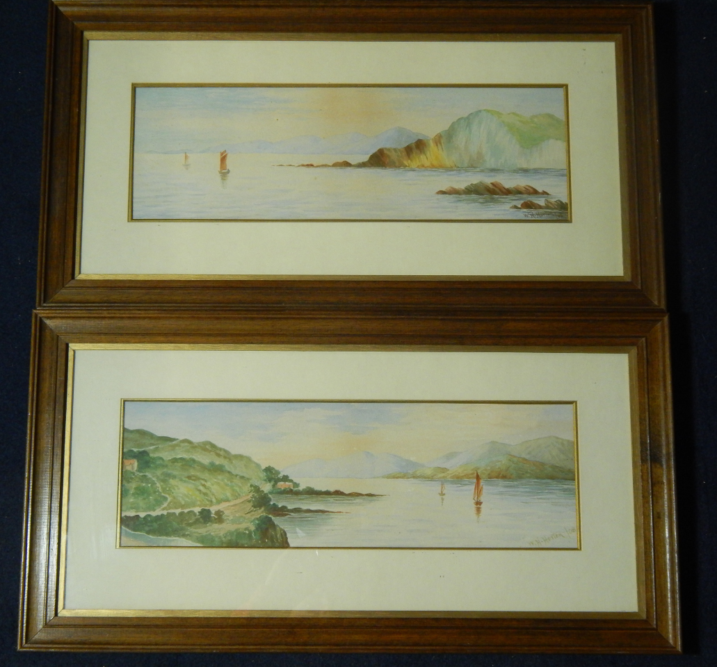 Appraisal: W H Horton British Boats in calm waters pair of