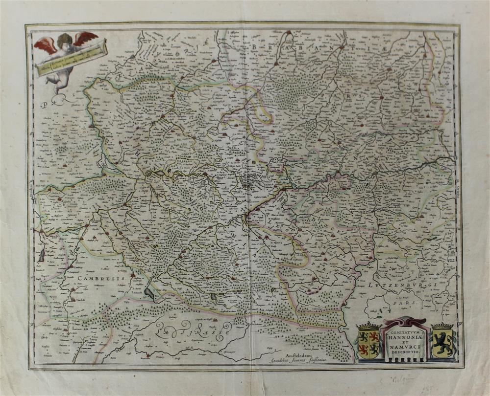 Appraisal: JAN JANSSONIUS DUTCH - A group of three maps including