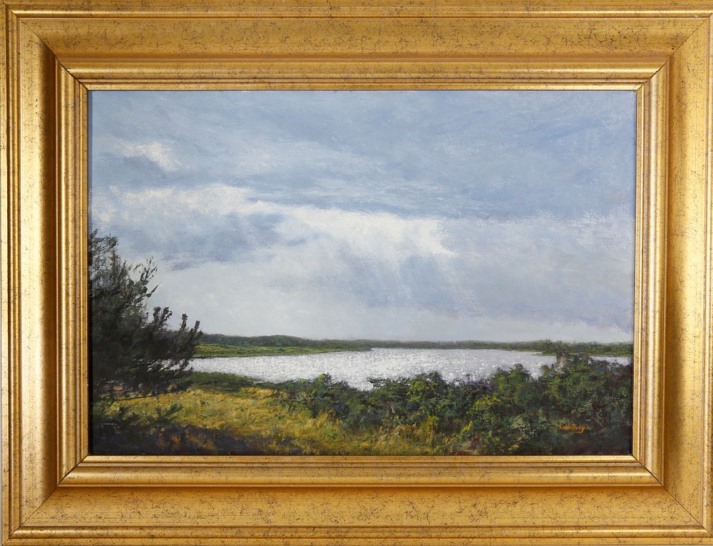 Appraisal: John Whitney Oil on Linen Long Pond John Whitney Oil