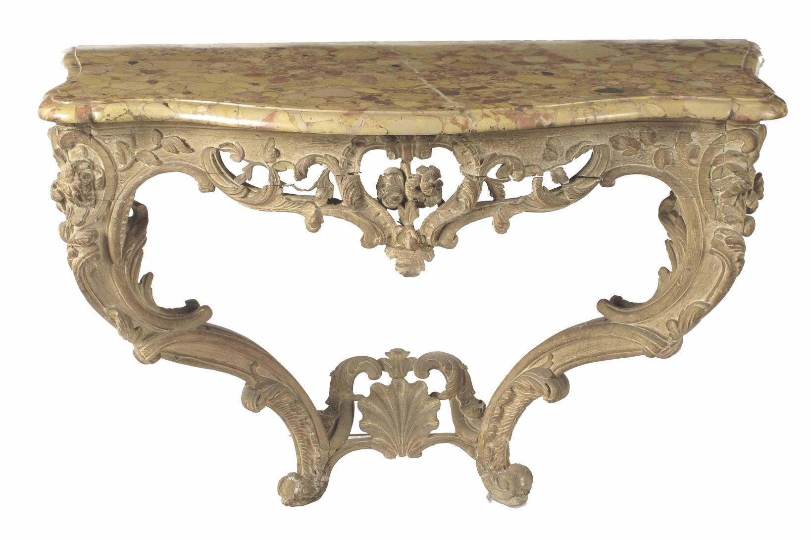 Appraisal: A Louis XV carved oak console table