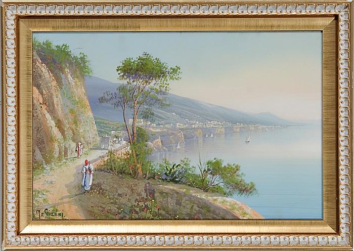 Appraisal: PAIR OF ITALIAN LANDSCAPES BY MARIA GIANNI ITALIAN TH C