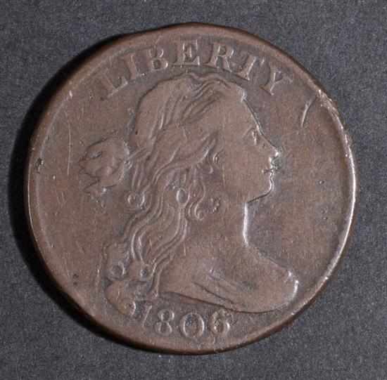 Appraisal: United States draped bust type copper large cent VF- Estimate