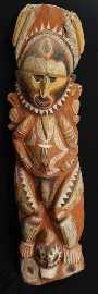 Appraisal: A Sepik River Figure ochre on bark cm height