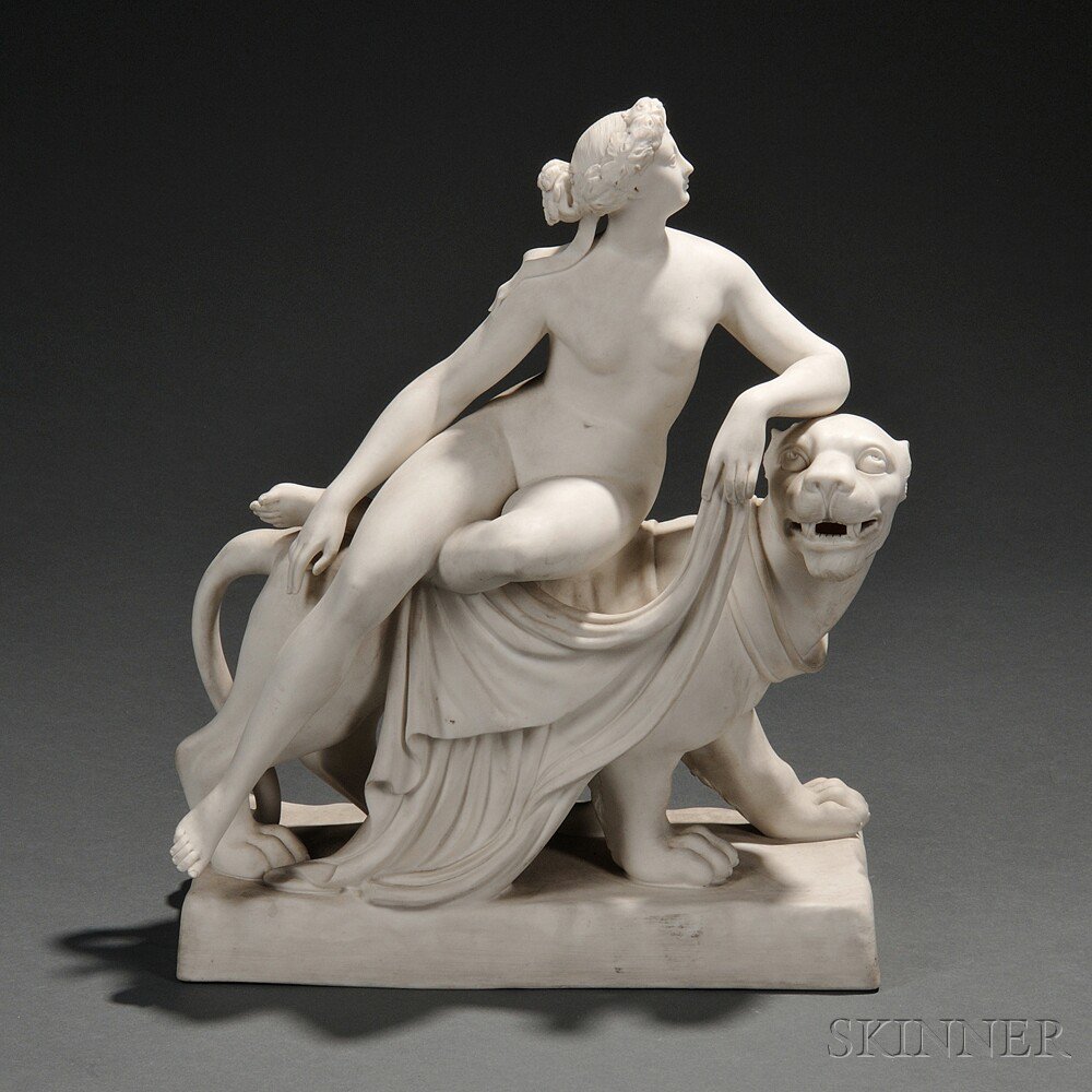 Appraisal: Minton Parian Model of Ariadne and the Panther England c