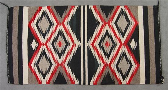 Appraisal: Navajo Rug Mid th Century Earth tones with red in