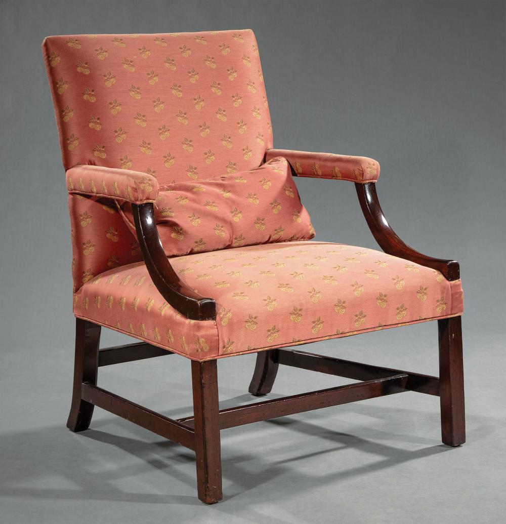 Appraisal: American Federal Mahogany Library Chair probably late th c rectangular