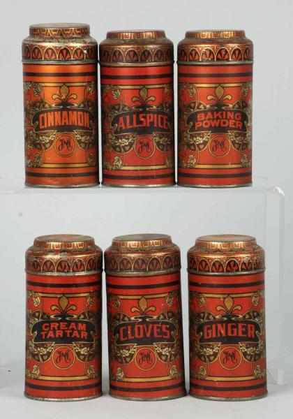 Appraisal: Lot of Spice Tins lids Wonderful condition Condition Excellent Size