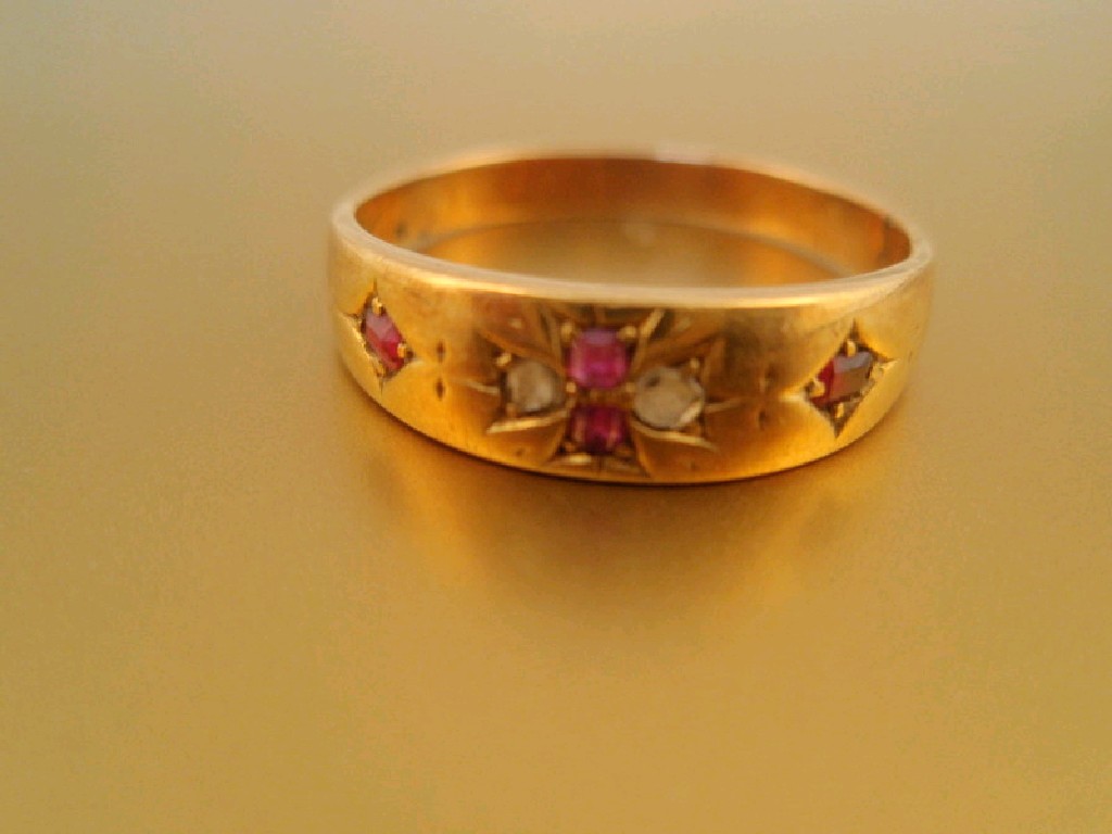 Appraisal: A Victorian stone set ring in yellow metal set with