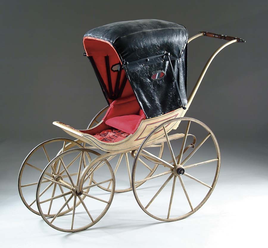 Appraisal: TALL JOEL ELLIS STYLE BABY CARRIAGE t x l not