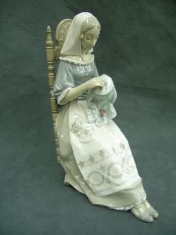 Appraisal: Lladro Porcelain Figurine The Embroiderer