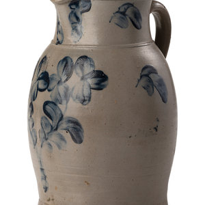 Appraisal: A Two-Gallon Cobalt Decorated Stoneware Pitcher Baltimore Maryland th Century