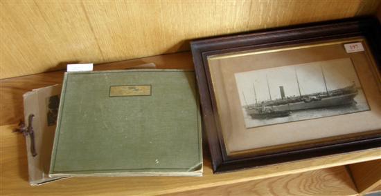 Appraisal: Two photograph albums and a framed photograph