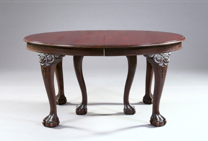 Appraisal: Chippendale-Style Cherry and Mahogany Dining Table early th century the