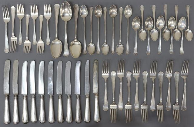 Appraisal: lot of American sterling silver flatware service assembled thirty-one William