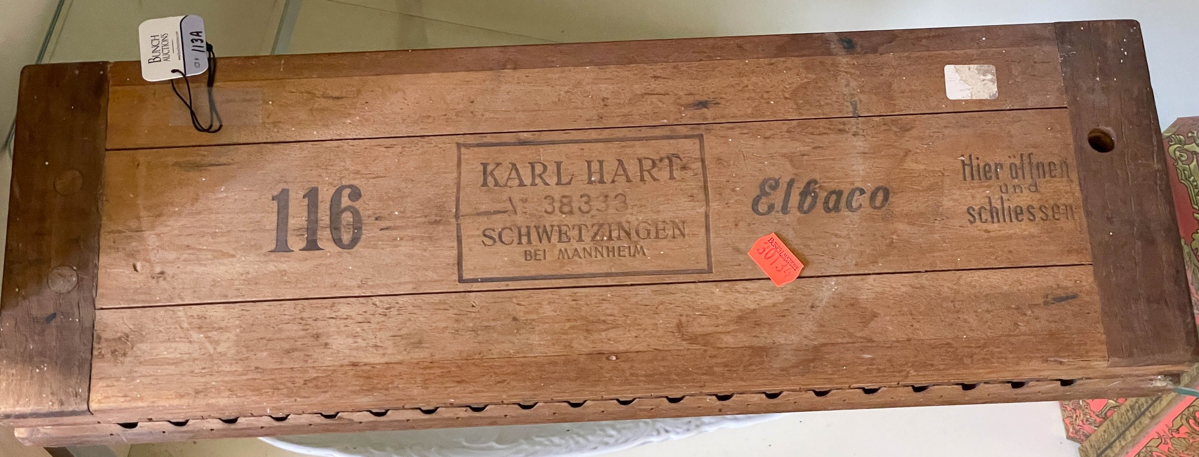 Appraisal: Wood cigar mold holes Karl Hart Schwetzingen Bei Mannheim Elbaco