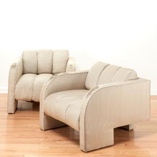 Appraisal: Pair Vladimir Kagan lounge chairs Pair Vladimir Kagan lounge chairs