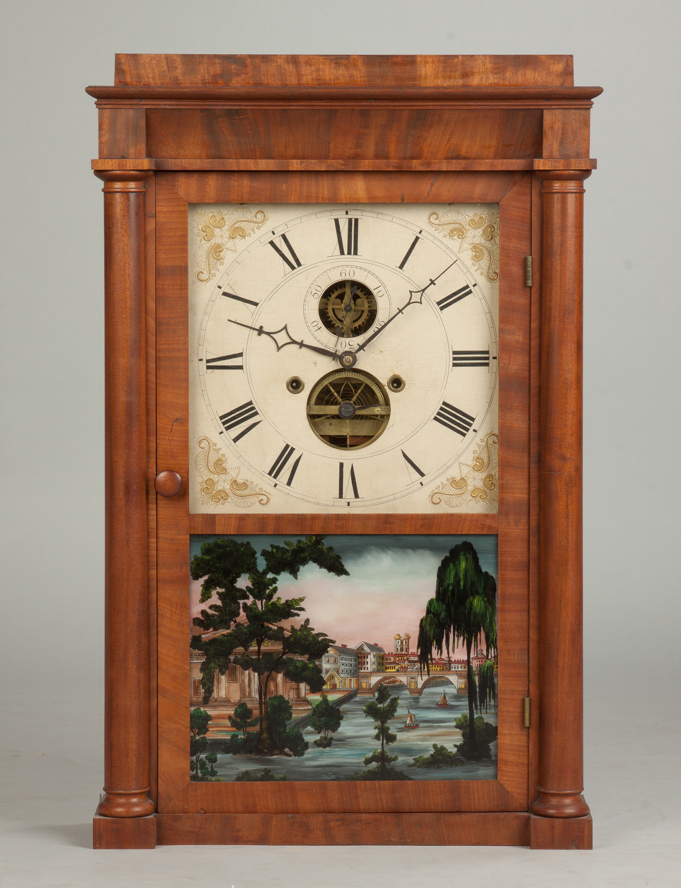 Appraisal: S B Terry Shelf Clock Early th cent Mahogany case