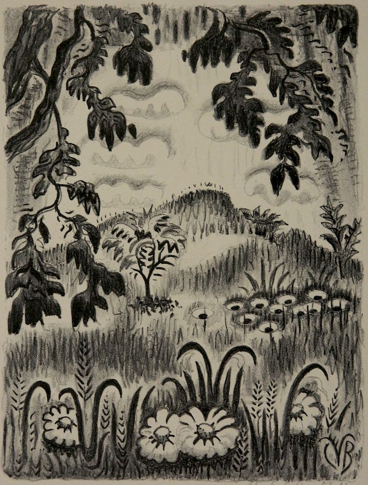 Appraisal: Charles E Burchfield lithograph Charles E Burchfield American - -