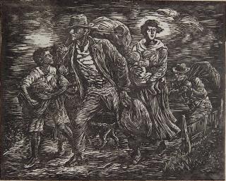 Appraisal: Albert Abramovitz wood engraving Albert Abramovitz American - - ''The