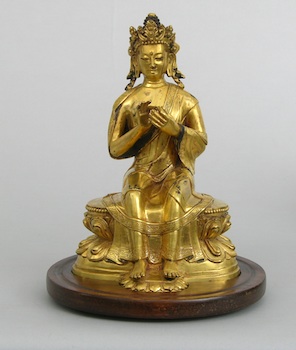 Appraisal: A Sino-Tibetan Gilt Figure ca Late th th Century A