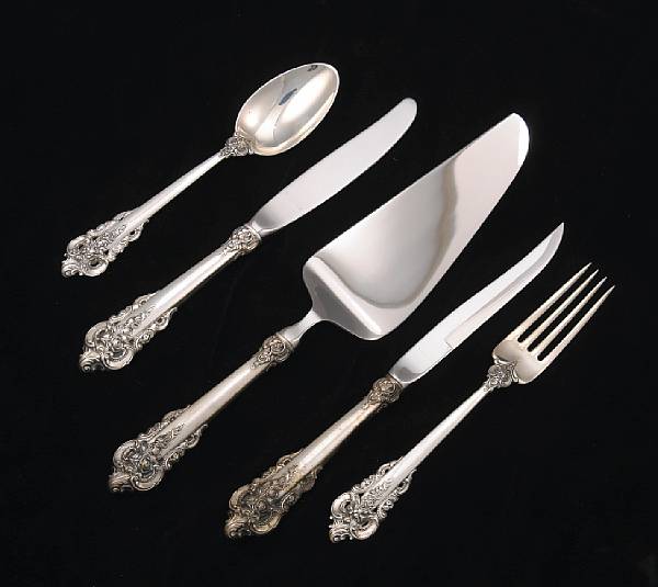 Appraisal: A sterling flatware setWallace Silversmiths Wallingford CTGrande Baroque Comprising -