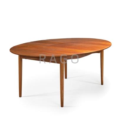 Appraisal: FINN JUHL NIELS VODDER Teak dining table Denmark s Unmarked