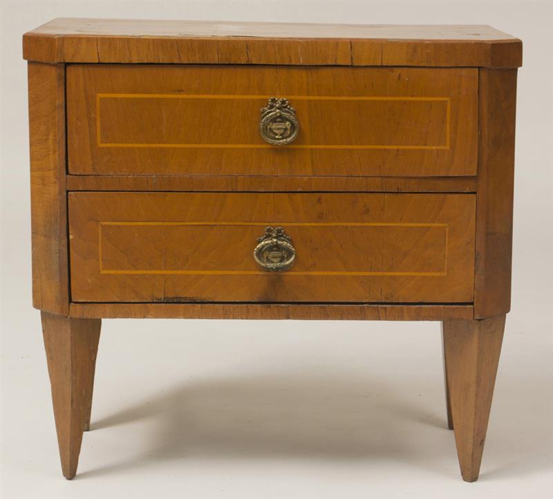 Appraisal: Italian Neoclassical Style Inlaid Two-Drawer Small Chest x x in