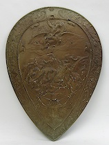 Appraisal: Cast Iron Shield ca early th Century The heavy decorative