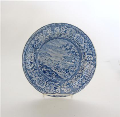 Appraisal: Historical blue transferware plate unknown maker early th century Decorated