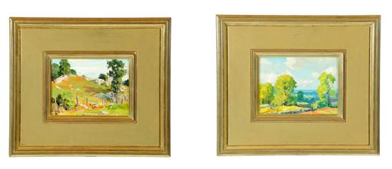 Appraisal: TWO LANDSCAPES BY CHARLES CURTIS ALLEN MASSACHUSETTS - Oil on