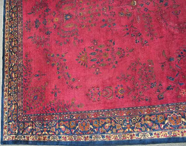 Appraisal: An Indo-Kashan carpet size approximately ft in x ft