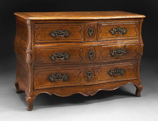 Appraisal: A Louis XV fruitwood commode second half th century The